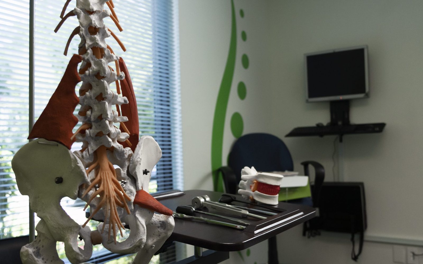 A treatment room at Clear Creek Chiropractic Center in League City